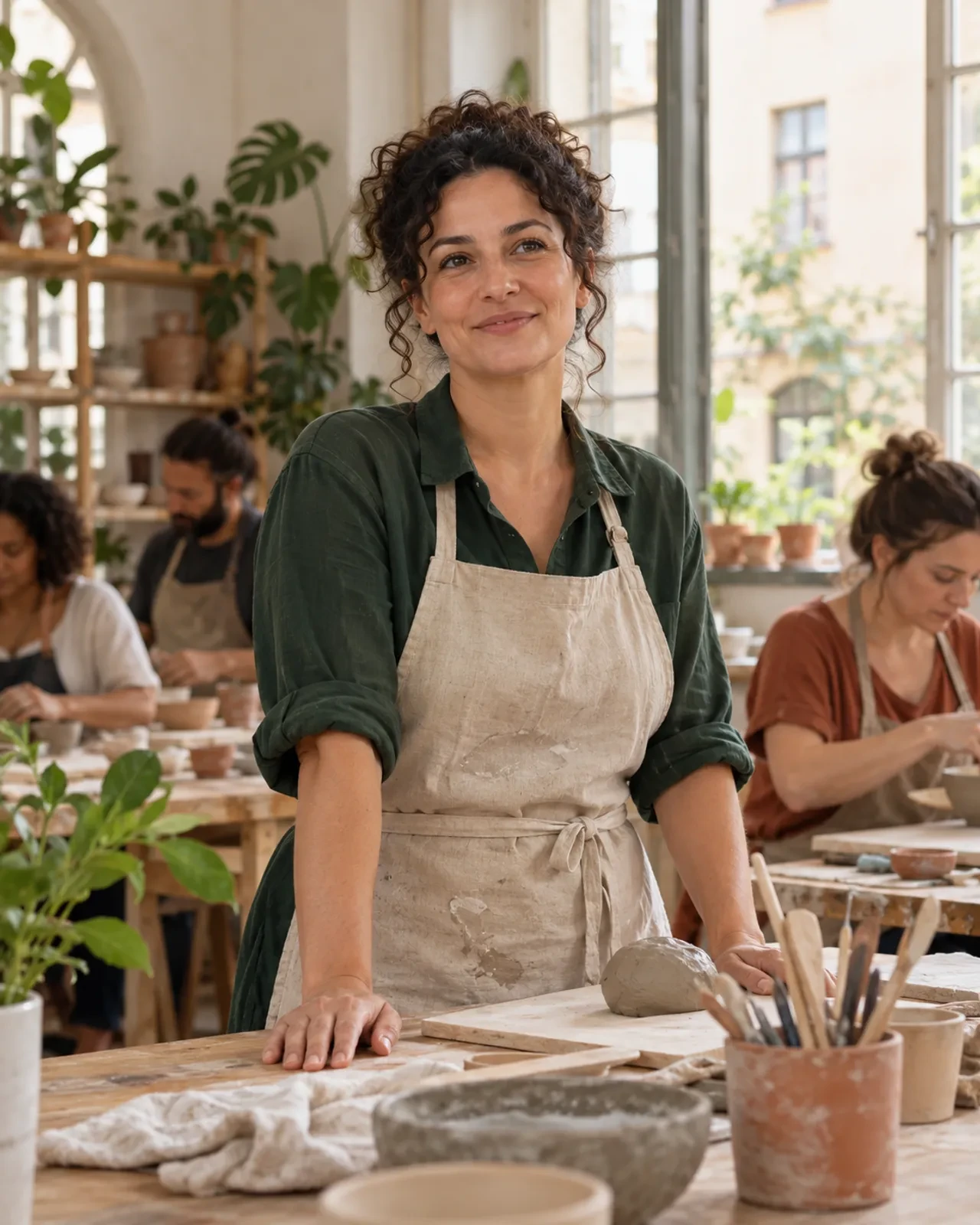 Mira am Werktisch im Lernraum